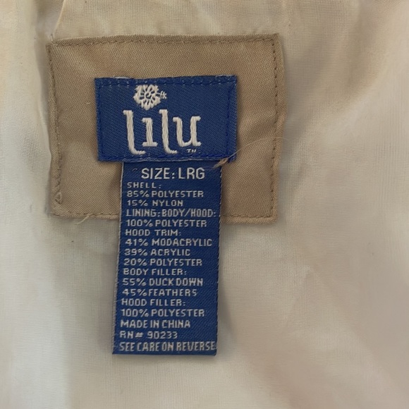 Tan winter down jacket - Picture 7 of 9